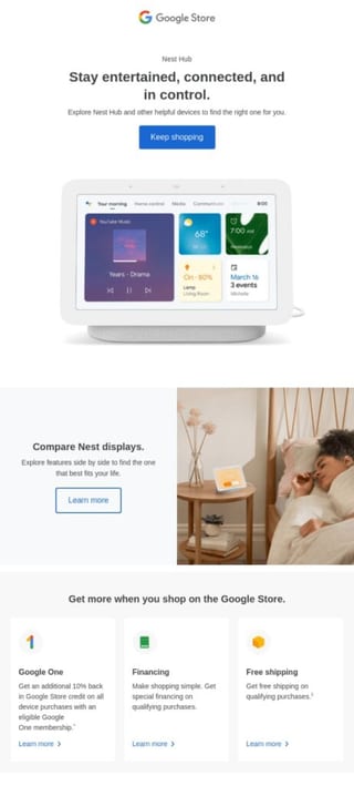 Abandoned cart email example