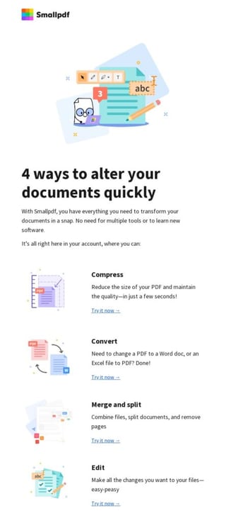 An email from Smallpdf
