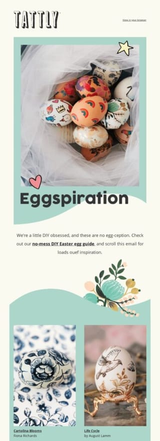 Tattly Easter email marketing