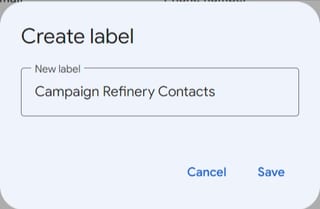 Create and name your group in Gmail