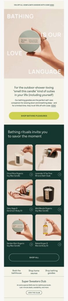 promotional email format