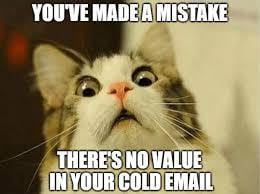 No value cold email meme