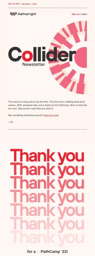 branding email design example