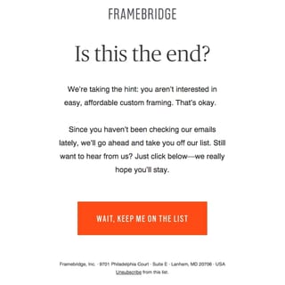 Break Example In Email Win-back Email Examples and Templates to Re-engage Customers