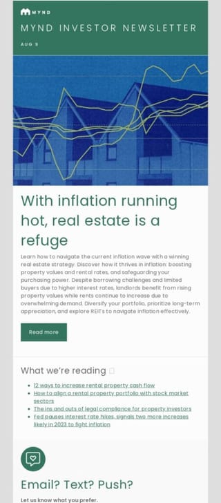 Market update email example
