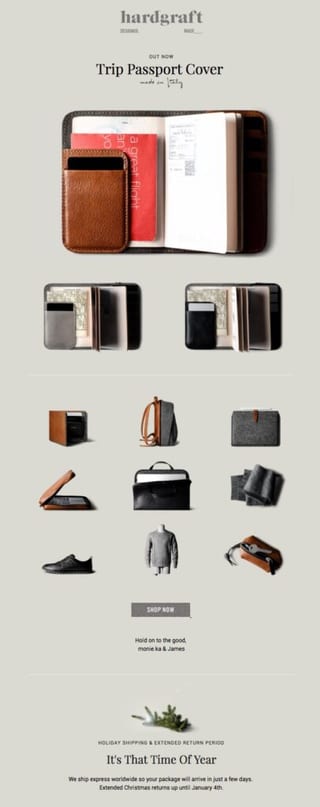 Product recommendation winback email