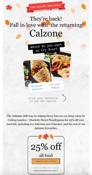Pizza Express brings back popular dishes and offers a discount to its subscribers