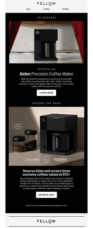 product launch email example