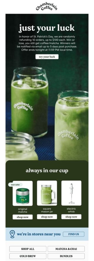 retail seasonal email example
