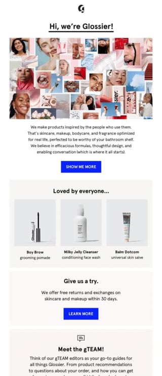 retail welcome email campaign