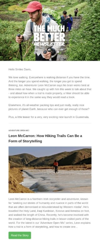 storytelling email example