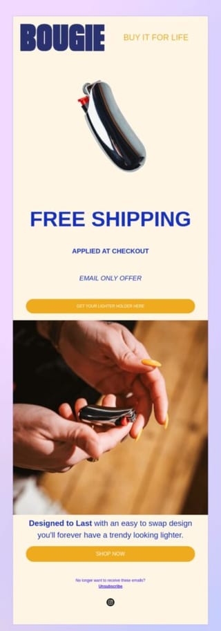Bougie’s “email only” special offer