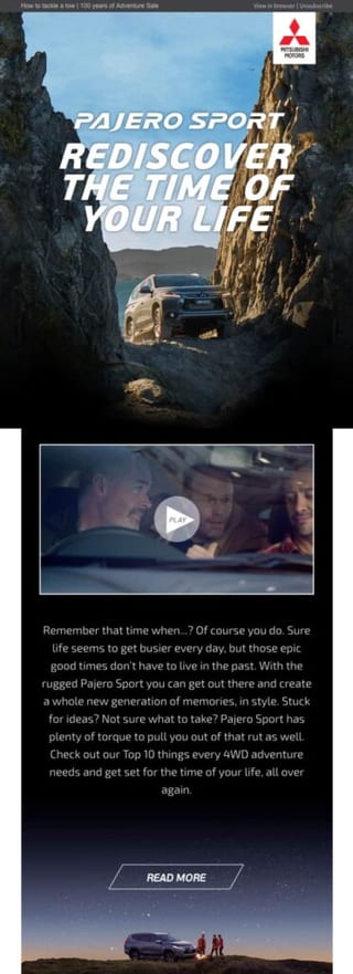 winback email - automotive industry