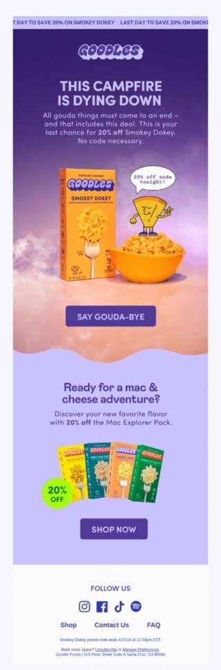 Goodles last chance email 1