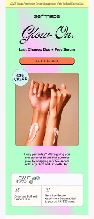 Skincare last chance email example 4