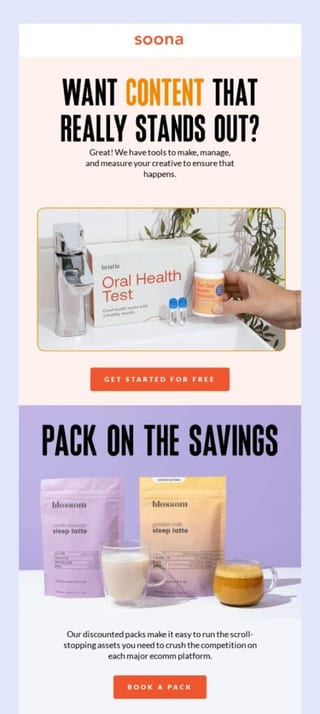 Cross sell email example 1
