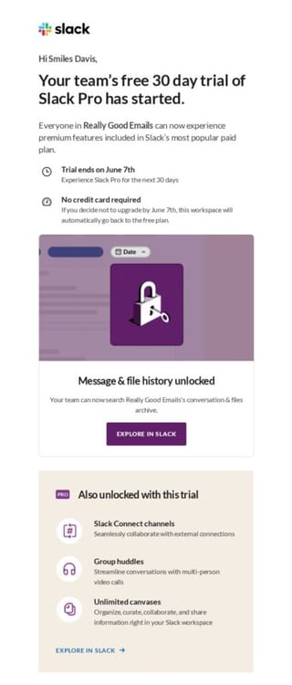 saas transactional email example