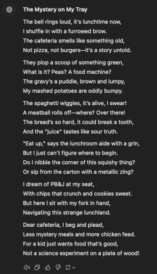 ChatGPT poetry