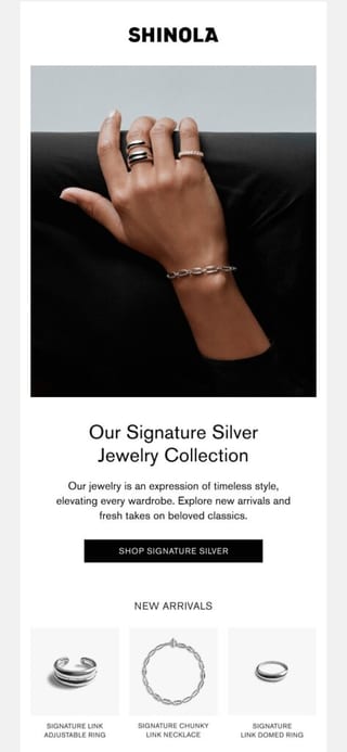 jewelry email example