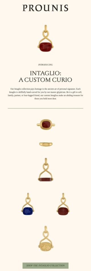 jewelry email example