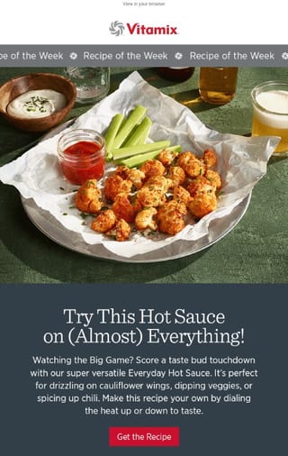 recipe email - april newsletter idea