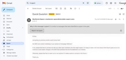 Gmail Spam List Inbox