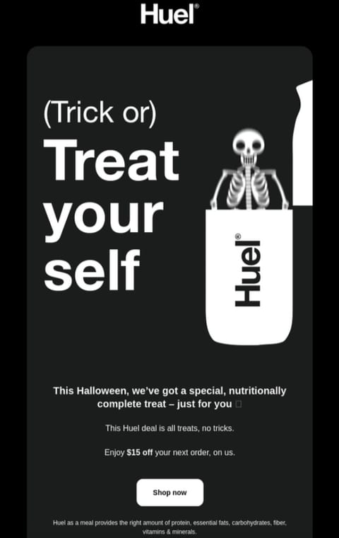 Huel Halloween email