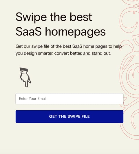 Opt-in email form example