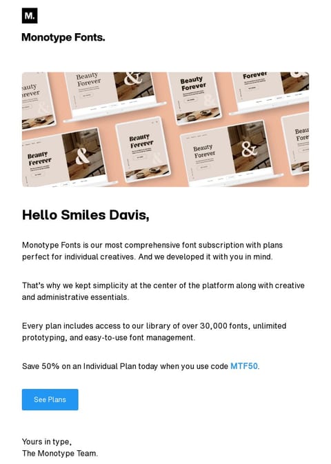 customer retention email example