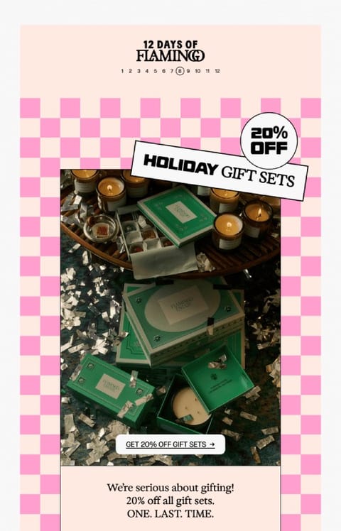 holiday email campaign design example