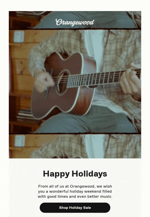 holiday email campaign -happy holiday email