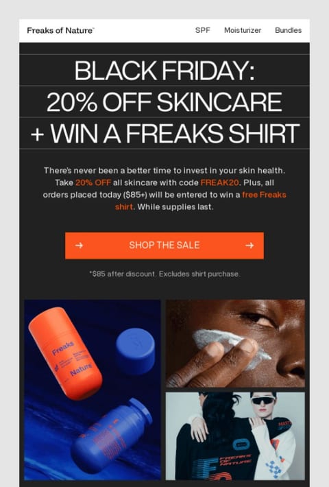 holiday promotion email example