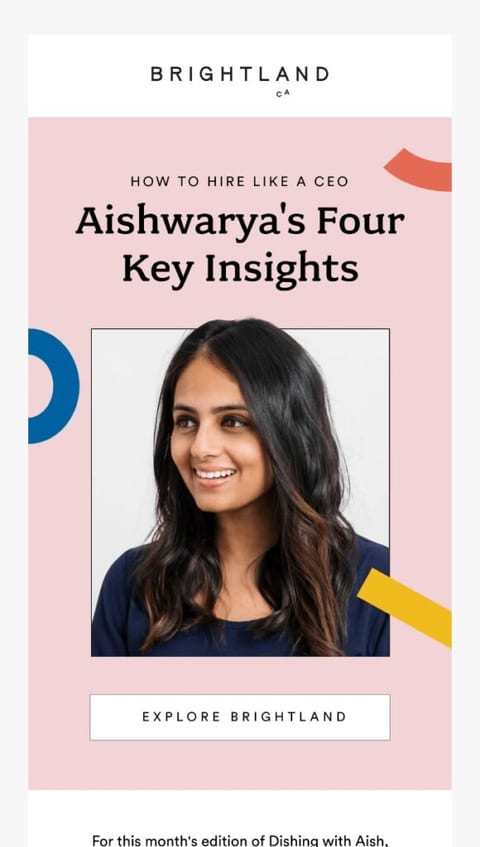 Email marketing newsletter example