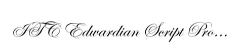 Edwardian script font for email
