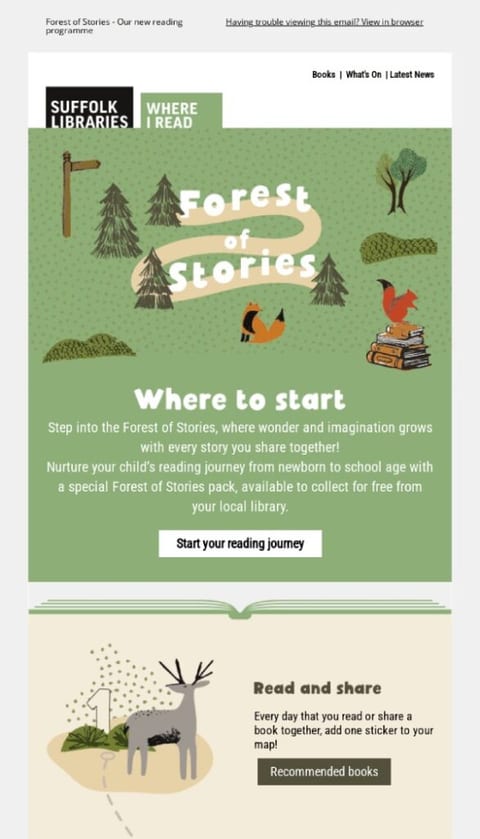 Email newsletters for kids example