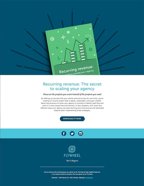 Flywheel Free e-book email.