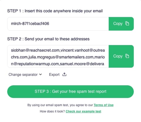 MailReach in action