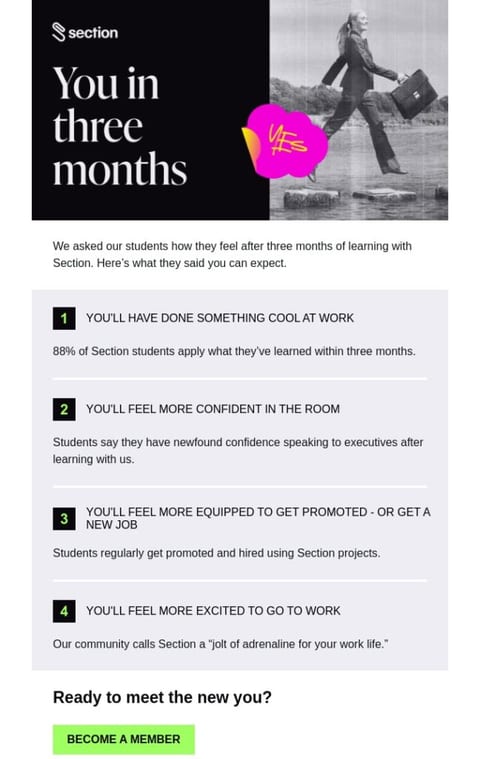 Section Q+A email. Source