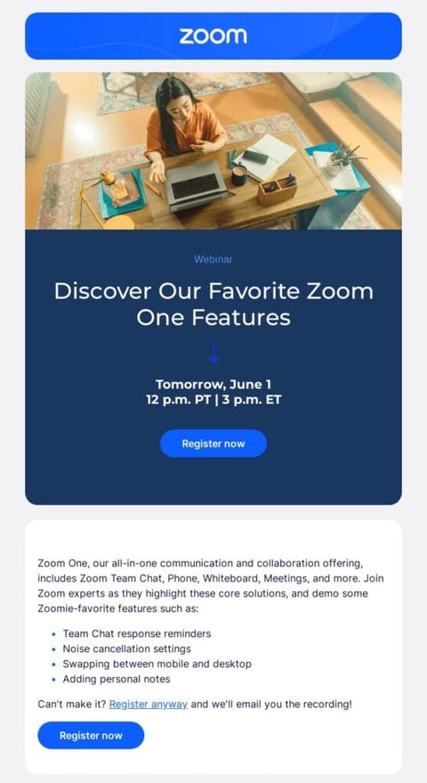 ZOOM New Feature email