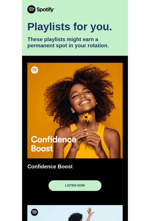 Spotify personalized playlist email