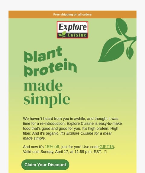 Email coupon example 3