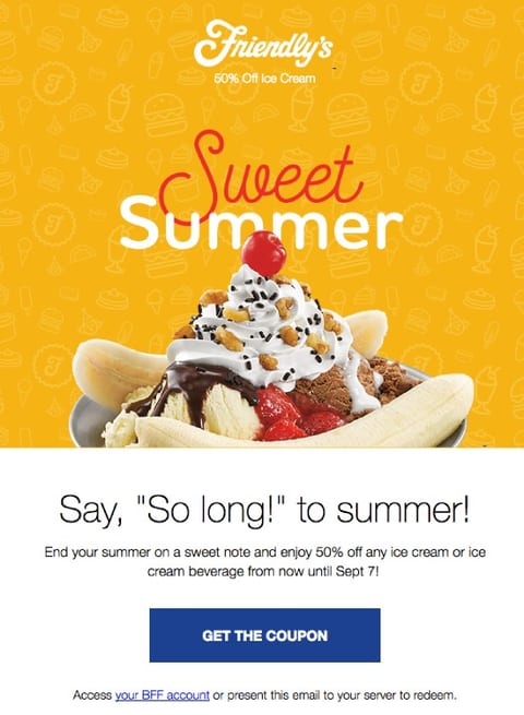 Email coupon example 6