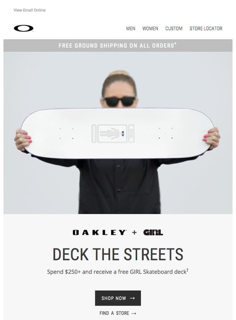Promotional email example - 1