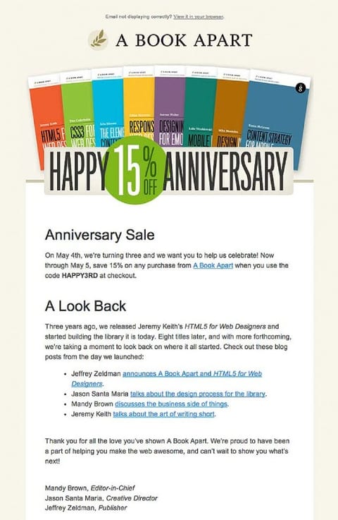 Promotional email example - 5