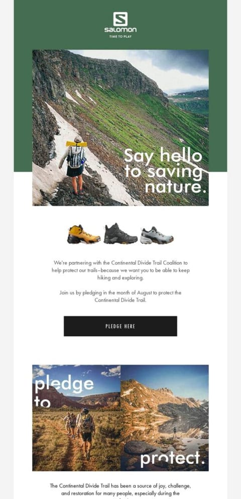 Salomon Charity Email Event Invitation