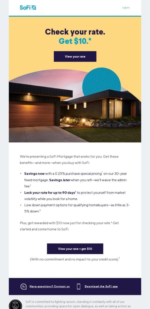 SoFi Marketing Email
