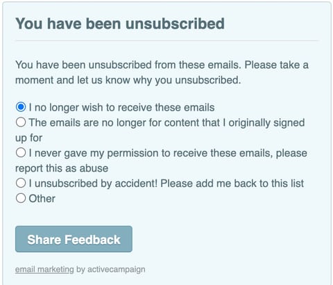 Unsubscribe Example What is Email Unsubscribe Rate? 10 Tips to Lower Them