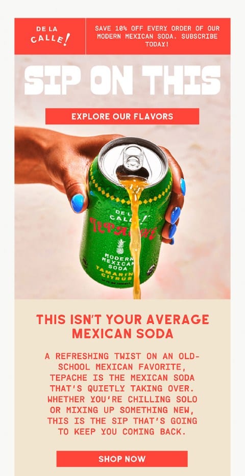 Welcome email campaign example