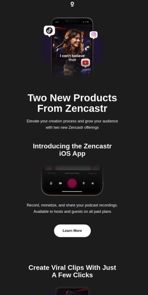 Zencastr Broadcast Email
