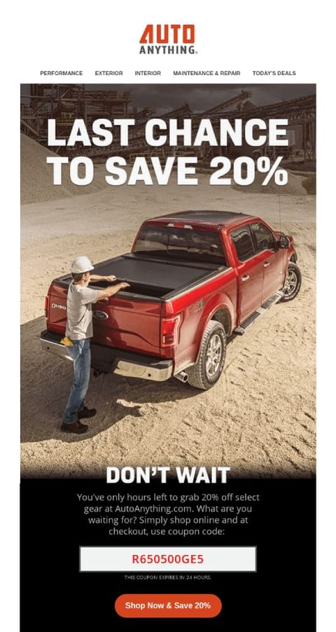 email coupon example 4